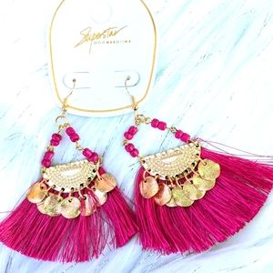 Pink Tassel earrings